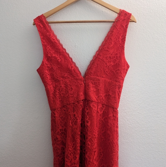 Lovers + Friends NWT Red Kenneth Lace Jumpsuit - Picture 8 of 16